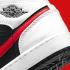 Air Jordan 1 Mid GS Deep Black Chile Red White Shoes 554725-075