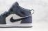 Air Jordan 1 Mid GS Obsidian Sanded Purple White Black 554725-445