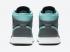 Air Jordan 1 Mid Grey Light Aqua Black Dark Smoke Grey 554724-063