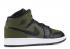 Air Jordan 1 Mid Gs Olive Canvas Black White 554725-301