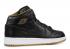 Air Jordan 1 Mid Gs Royalty Black Gold Metallic 554725-042