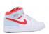 Air Jordan 1 Mid Gs Topaz Mist University Ember White Red Glow 555112-104