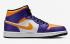 Air Jordan 1 Mid Lakers Purple White Yellow Black DQ8426-517