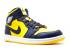 Air Jordan 1 Mid Michigan Navy Maize White Midnight Varsity 554724-707