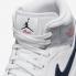 Air Jordan 1 Mid Paris White Grey Stealth Midnight Navy University Red DR8038-100