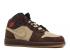 Air Jordan 1 Mid Prem Bg Gs Baroque Brown Khaki Gym Black Red 619049-205