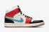 Air Jordan 1 Mid Sail Red Black Blue Gold Shoes DC1426-100