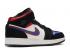 Air Jordan 1 Mid Se Gs Rivals Blue Rush Purple Gym Amarillo Field Black White Red BQ6931-005