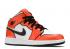 Air Jordan 1 Mid Se Gs Turf Orange White Black BQ6931-802