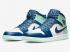Air Jordan 1 Mid White Navy Blue Mint 554724-413