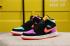 Air Jordan 1 Retro Mid Black Total Orange Purple Blue Mens Shoes 554724-083