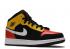 Nike Air Jordan 1 Mid Se Gs Orange White Team Black Amarillo BQ6931-087