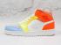 Nike Air Jordan 1 Mid To My First Coach White Yellow Bright Crimson Blue DJ6908-100