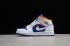 Nike Air Jordan 1 Mid White Laser Orange Deep Royal Blue 554725-131