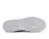 Nike Air Jordan 1 Retro Mid GS Triple White Pure Platinum 554725-104