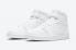 Wmns Air Jordan 1 Mid Triple White Quilted Basketball Shoes DB6078-100