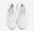 Wmns Air Jordan 1 Mid Triple White Quilted Basketball Shoes DB6078-100