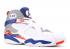 Air Jordan 8 Retro Hoh Q23 Blue Orange White Flash Ribbon 305381-141