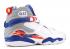 Air Jordan 8 Retro Hoh Q23 Blue Orange White Flash Ribbon 305381-141