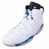 Air Jordan 6 - Sport Blue White Black 384664-107