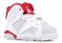 Air Jordan 6 Retro Bt Alternate 91 Platinum Pure White Gym Red 384667-113