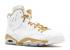 Air Jordan 6 Retro Golden Moments Package White Gold Metallic 384664-135