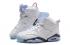 Nike Air Jordan 6 VI Retro BG White Sport Blue 384665 107 NIB