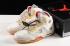 2020 OFF WHITE x Air Jordan 5 White Fire Red CT8480 002 For Sale