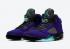 Air Jordan 5 Retro Alternate Grape Ice Black Clear New Emerald 136027-500