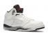 Air Jordan 5 Retro Bp White Cement Fire Grey Black Tech Red 440889-104