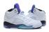 Nike Air Jordan V 5 Retro White Emerald Green Grape Ice Men Women GS Shoes 136027 108