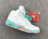 OFF-WHITE X Air Jordan 5 Retro Light Aqua GS White Orange Blue 4408932-10