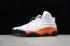 Air Jordan 13 Retro White Black Starfish Orange Shoes 414571-415