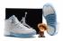 Nike Air Jordan Retro 12 White University Blue Melo Girls Kids 510816 127