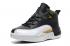 Nike Air Jordan XII 12 Kid Children Shoes Black White Gold