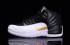 Nike Air Jordan XII 12 Retro Black White Gold Men Shoes 136001 016