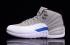 Nike Air Jordan XII 12 Retro Grey White Blue Men Shoes 130690 007