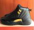 Nike Air Jordan XII 12 Retro black diamond yellow men Basketball Shoes