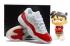 Nike Air Jordan Retro 11 XI Low GS Women Shoes White Varsity Red 528896 102