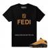 Match Air Jordan 13 Chutney FEDI Black T shirt
