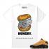 Match Air Jordan 13 Chutney Hungry White T shirt