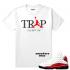 Match Jordan 13 OG Chicago Trap Jumpin White T-shirt