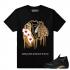 Match Air Jordan 14 DMP Black Hawks Drip Black T shirt