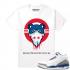 Match Jordan 3 True Blue OG Cubs Drip White T shirt