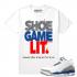 Match Jordan 3 True Blue OG Shoe Game Lit White T shirt