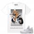 Match Air Jordan 4 Pure Money Burnout White T shirt