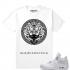 Match Air Jordan 4 Pure Money Medusa Dxpe Gods White T shirt