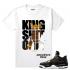 Match Jordan 4 Royalty King Shit Only White T-shirt