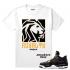 Match Jordan 4 Royalty Lion Order White T-shirt