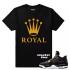 Match Jordan 4 Royalty Royal Black T shirt
